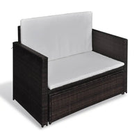 Gartensofa Poly Rattan Braun - Gartensofas