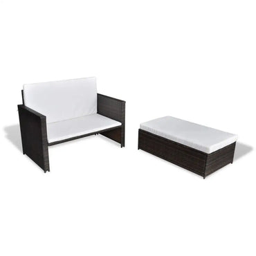 Gartensofa Poly Rattan Braun - Gartensofas