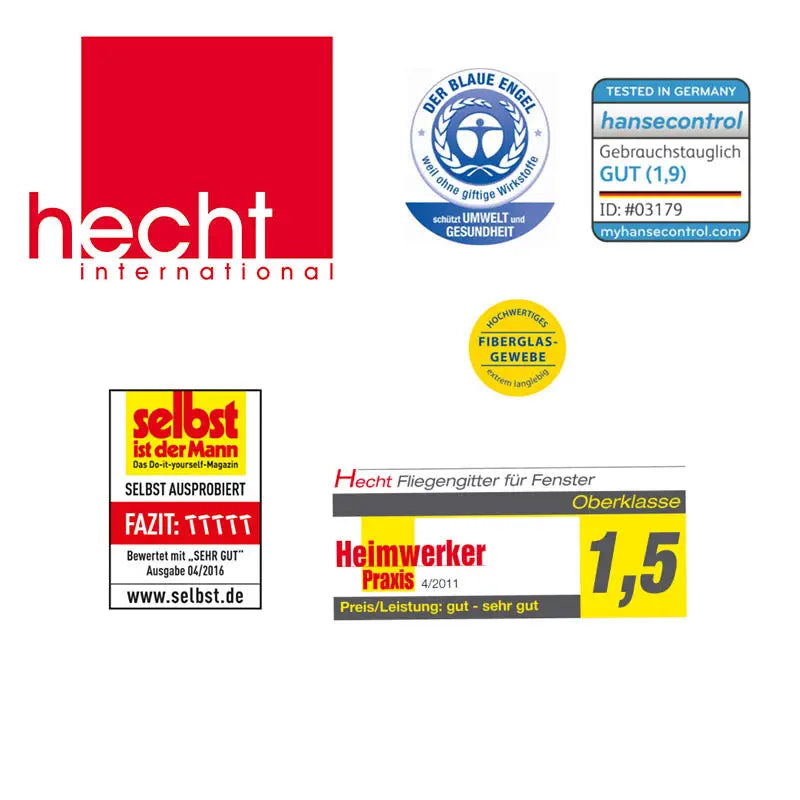 HECHT® Fliegengitter Fensterbausatz Master SLIM 130x150cm