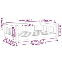 Hundebett 95,5x65,5x28 cm Massivholz Kiefer - Hundebetten