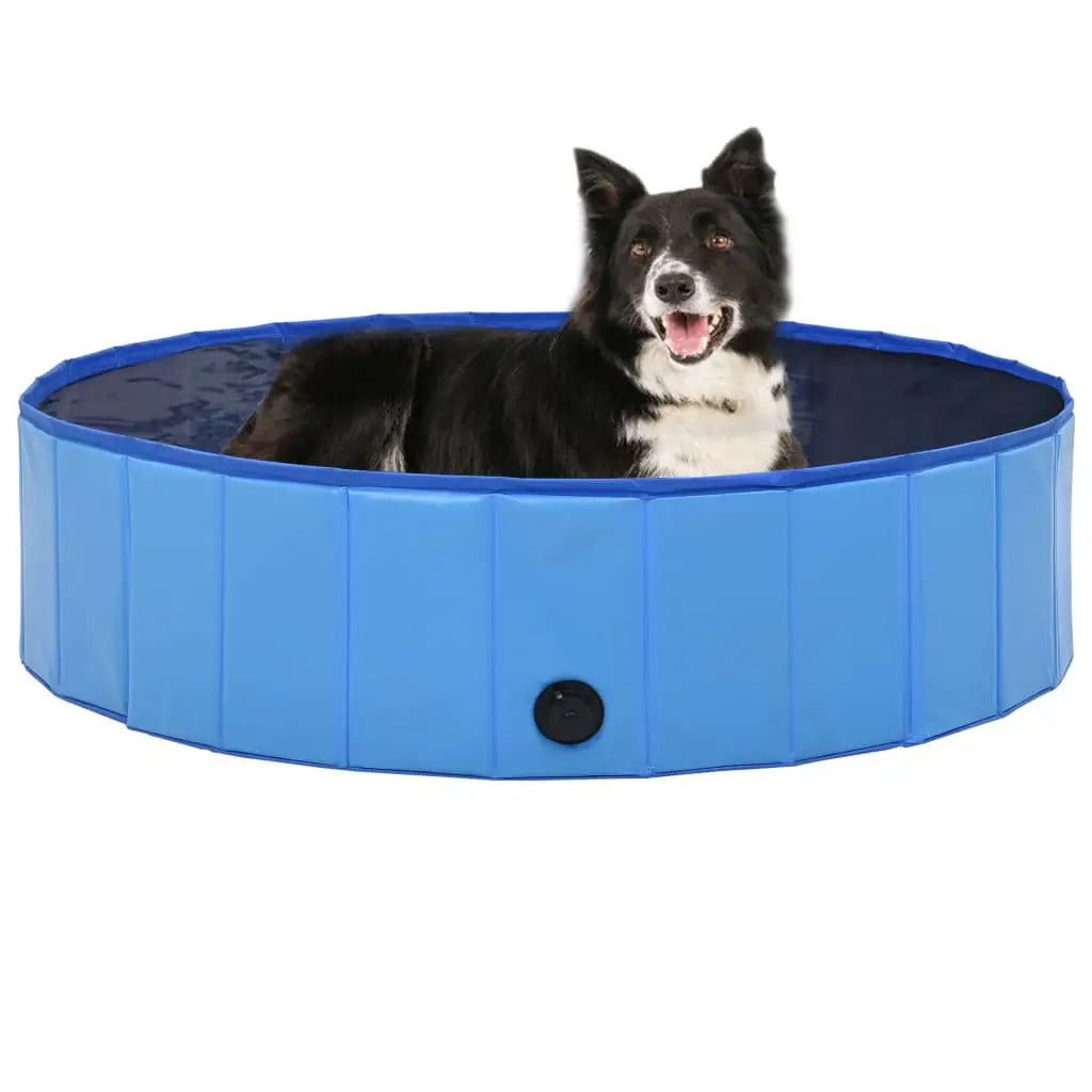 Hundepool Faltbar Blau 120 x 30 cm PVC - Hundebedarf