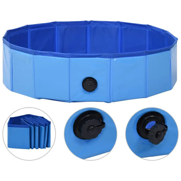 Hundepool Faltbar Blau 80 x 20 cm PVC - Hundebedarf