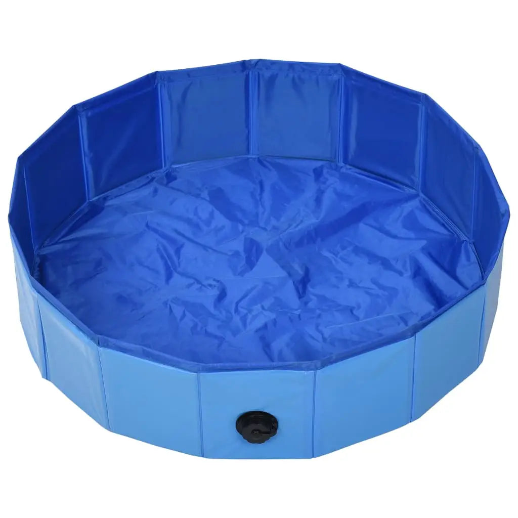 Hundepool Faltbar Blau 80 x 20 cm PVC - Hundebedarf