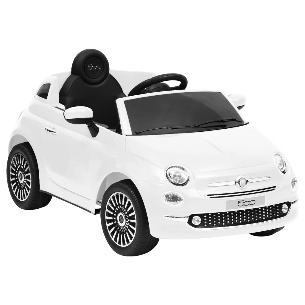 Kinder-Elektroauto Fiat 500 Weiß - Lauflernwagen & Rutsch-