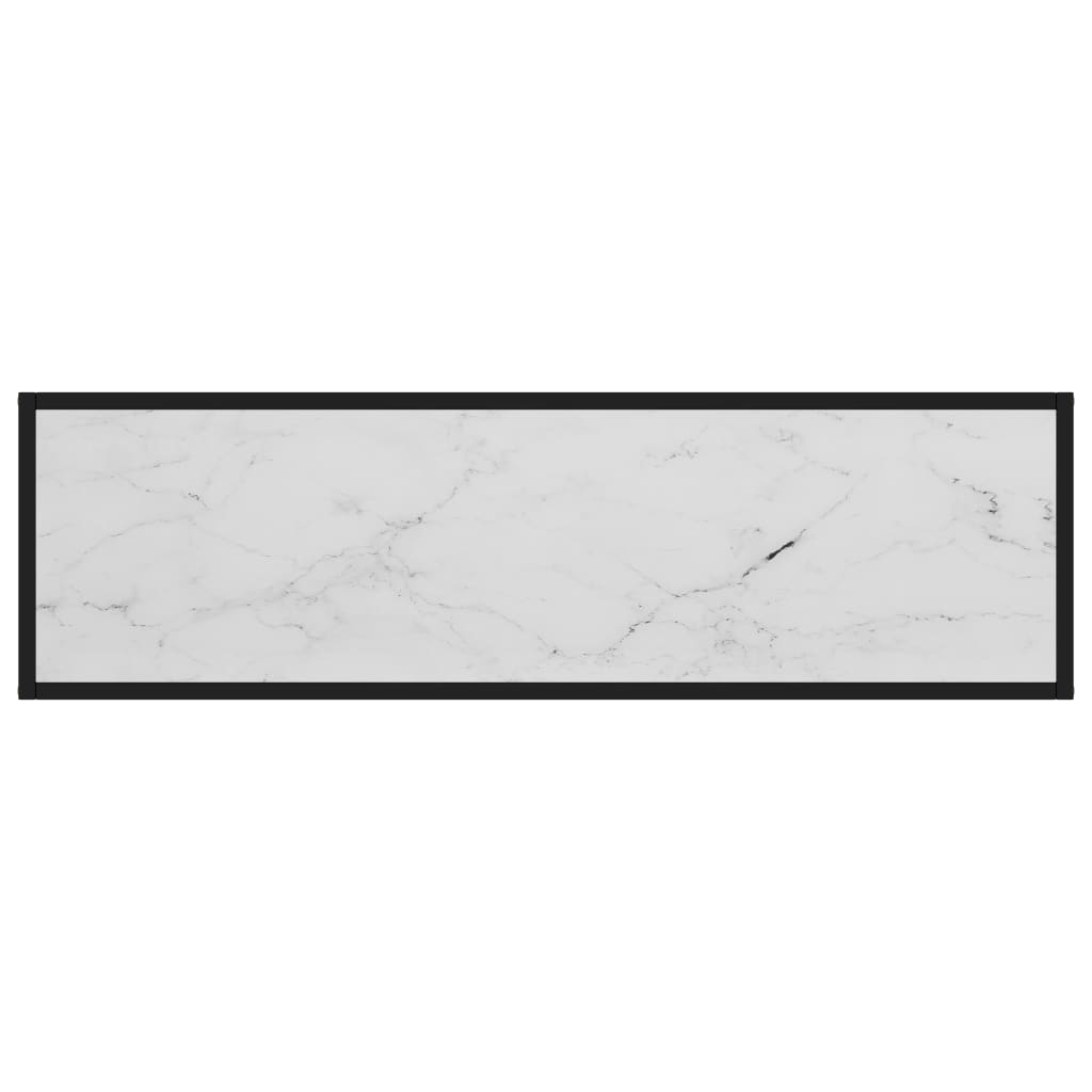 Konsolentisch Weiß 120x35x75 cm Hartglas - Beistelltische