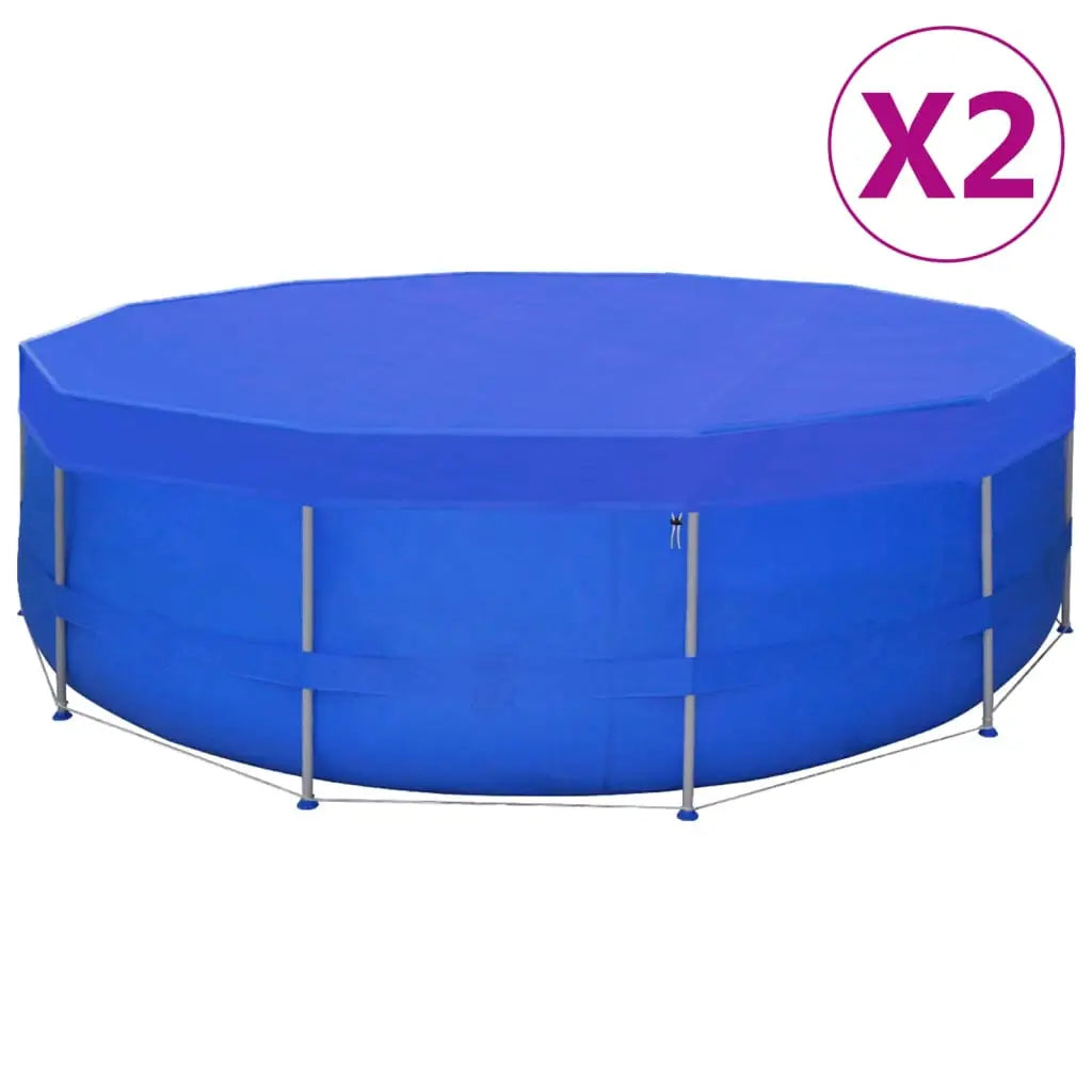 Poolabdeckungen 2 Stk. PE Rund 540 cm 90 g/m² - &