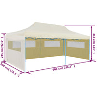 Pop-Up-Partyzelt Faltbar Creme 3×6 m - Pavillons &