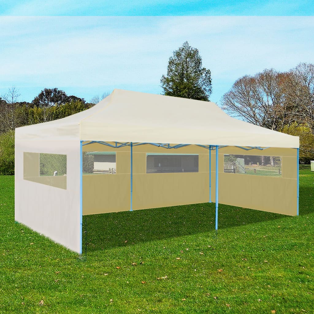 Pop-Up-Partyzelt Faltbar Creme 3×6 m - Pavillons &