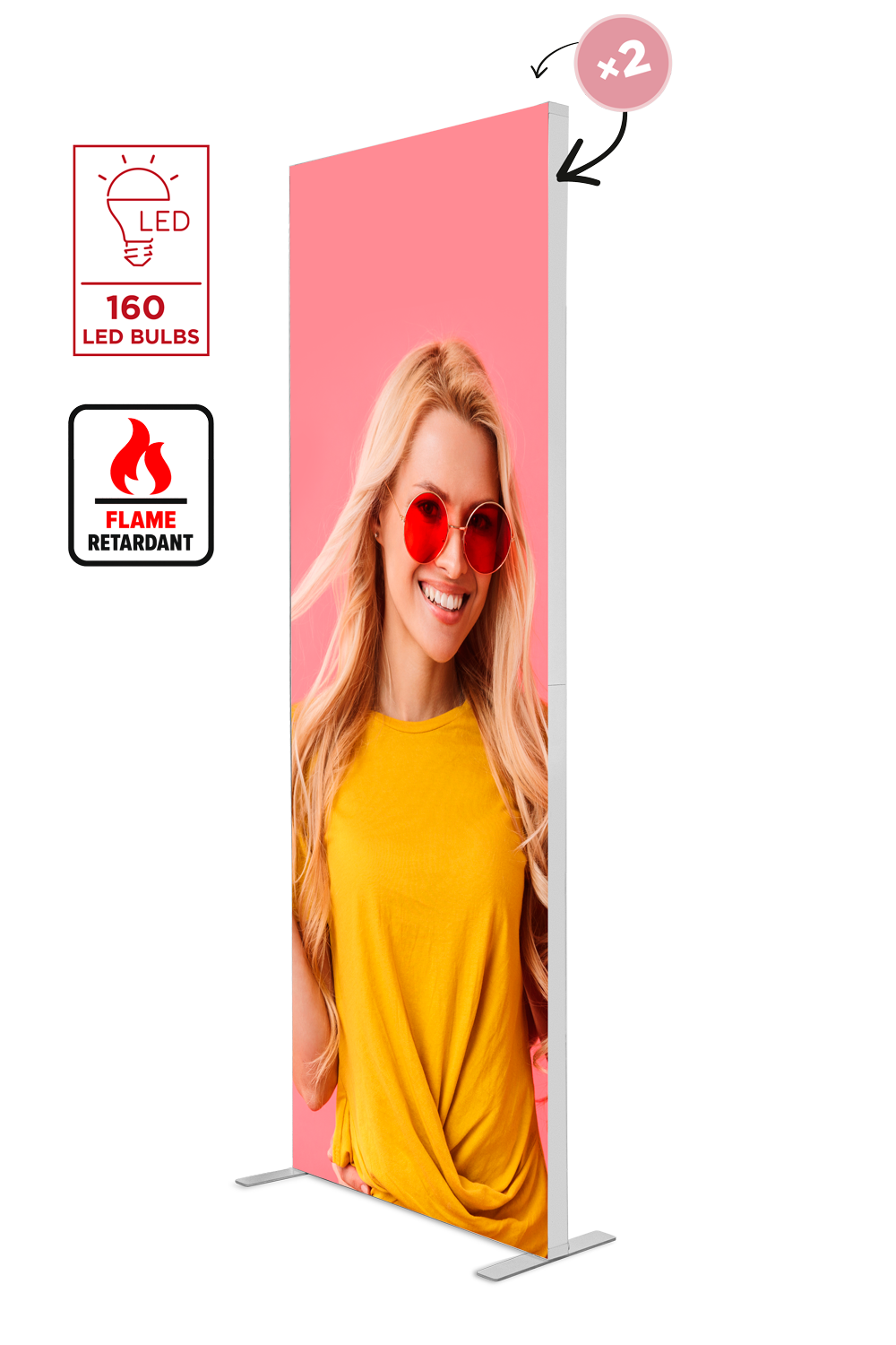 BACKLIGHT LED-Messewand 100 x 250 cm