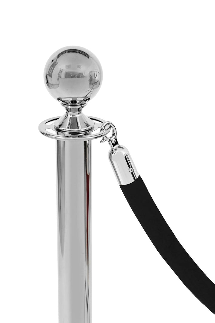 Schwarzes Velourseil – chrom Schnalle-0