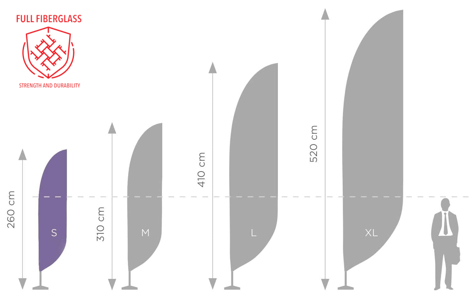 Fahnenmast für Beachflag Standard Plus S - 290 cm-0
