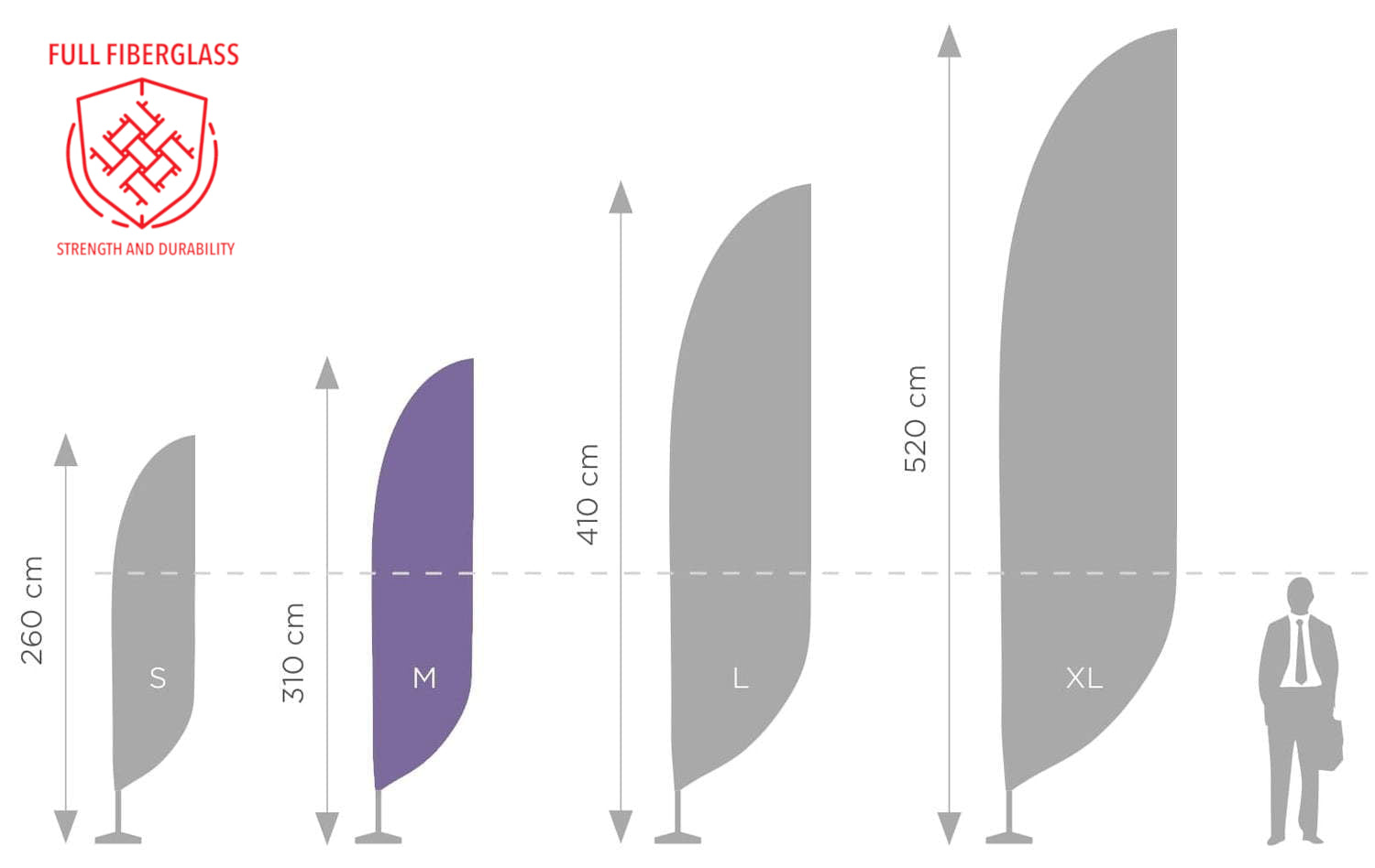 Fahnenmast für Beachflag Standard Plus M - 340 cm-0
