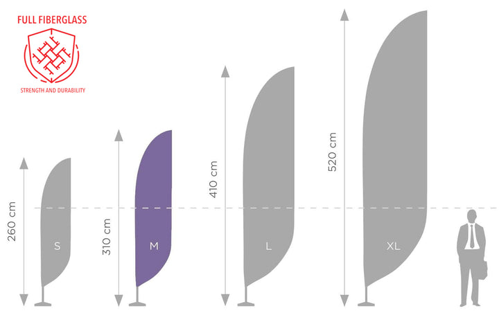 Fahnenmast für Beachflag Standard Plus M - 340 cm-0