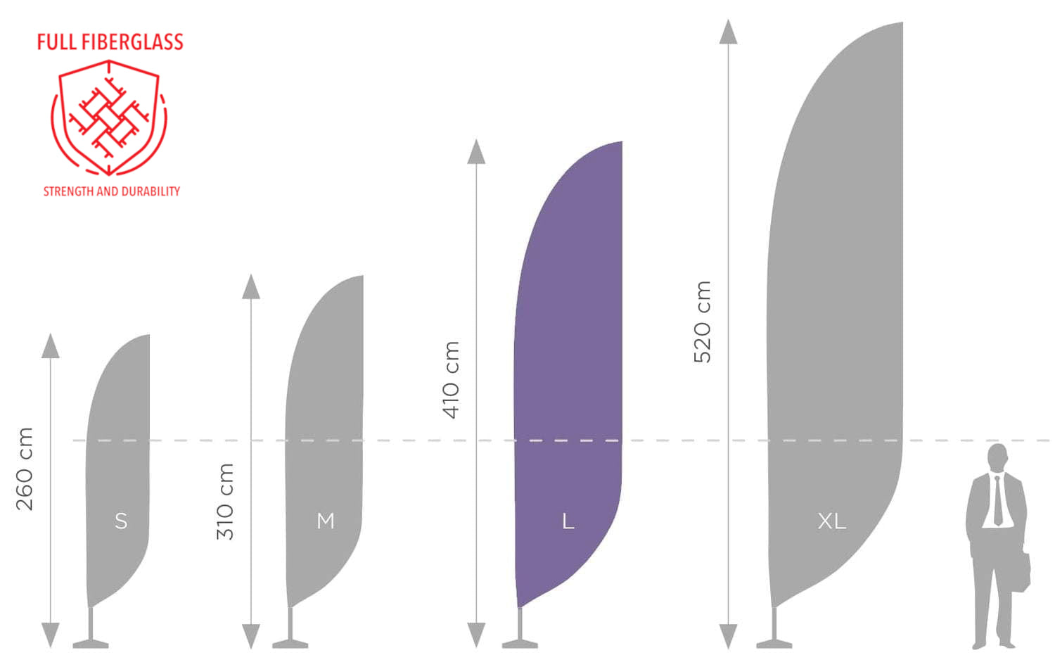 Fahnenmast für Beachflag Standard Plus L - 450 cm-0