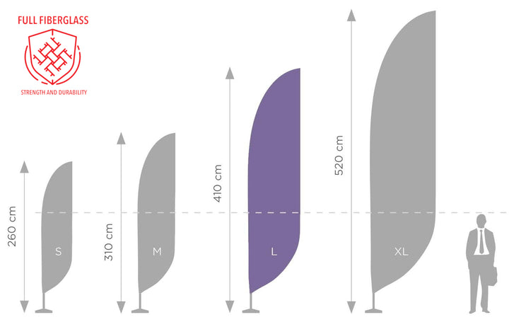Fahnenmast für Beachflag Standard Plus L - 450 cm-0