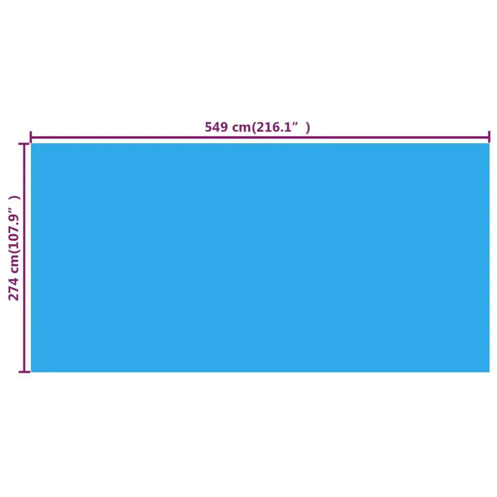 Rechteckige Pool - Abdeckung PE Blau 549 x 274 cm