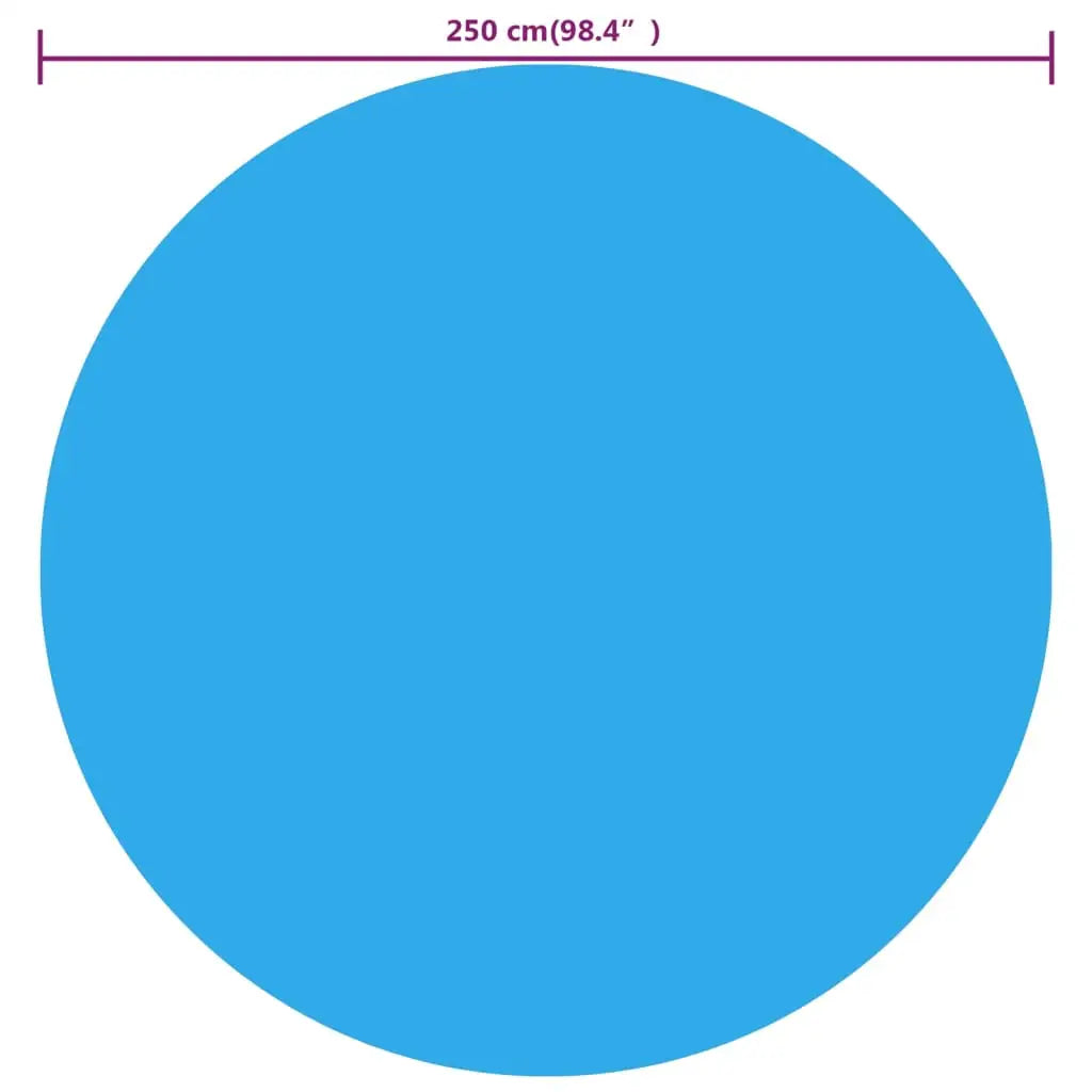 Treibende Runde PE Pool - Solarplane 250 cm Blau