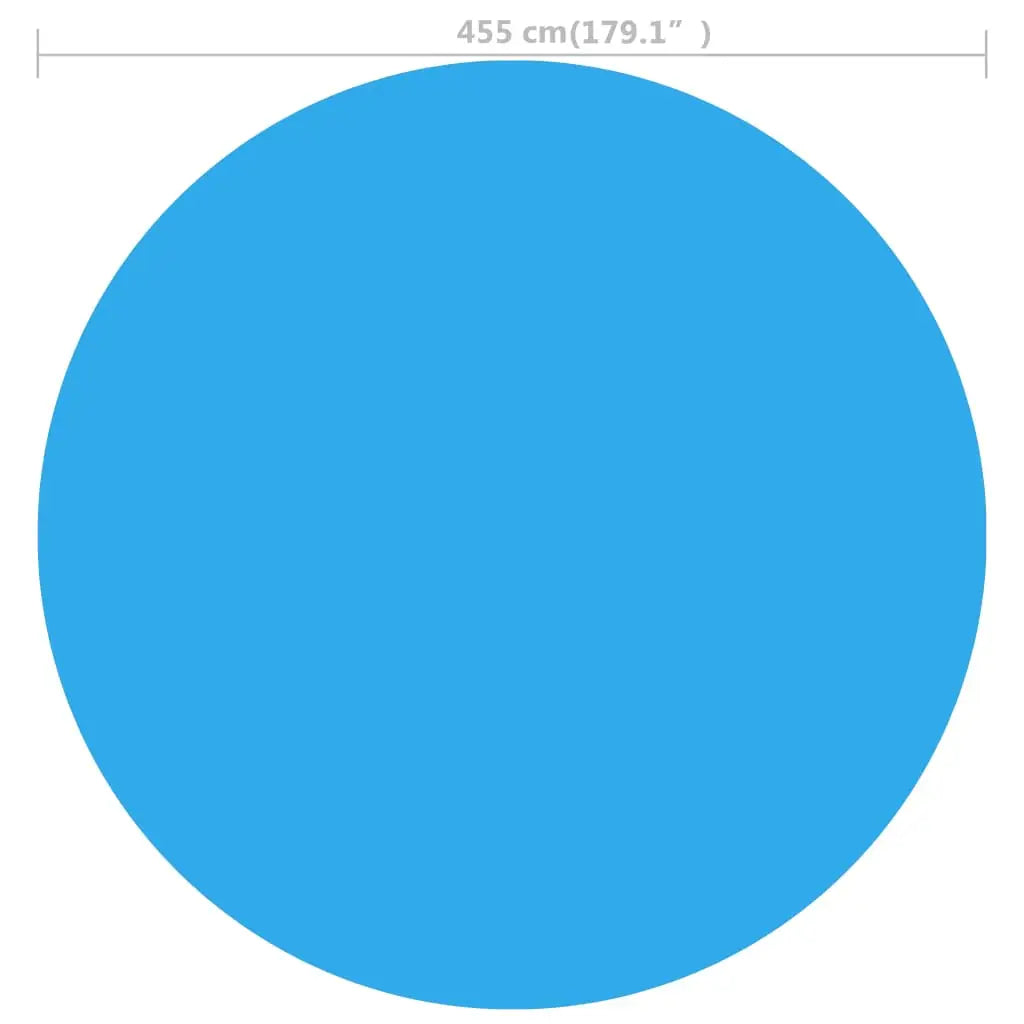 Treibende Runde PE Pool - Solarplane 455 cm Blau