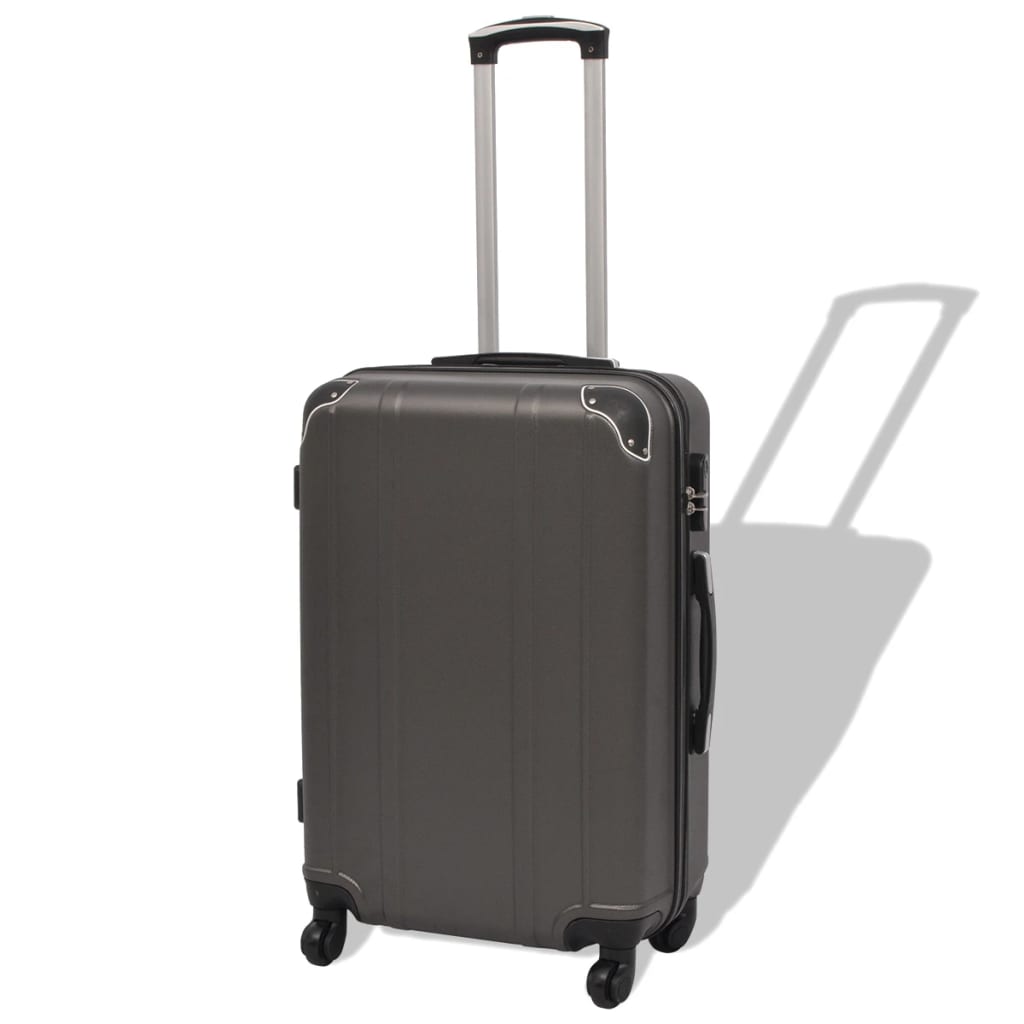 Vierteiliges Hartschalen-Trolley-Set Anthrazit - Reisekoffer