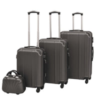 Vierteiliges Hartschalen-Trolley-Set Anthrazit - Reisekoffer