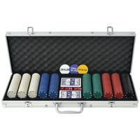 Poker Set mit 500 Chips Aluminium