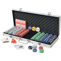 Poker Set mit 500 Chips Aluminium