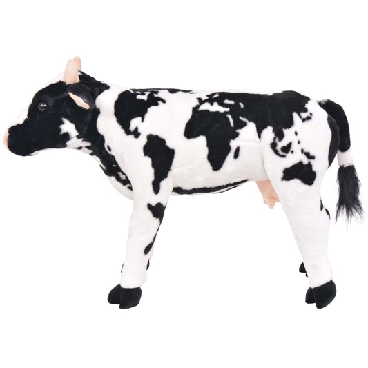 Plüschtier Kuh Stehend Plüsch Schwarz und Weiß XXL