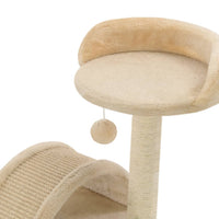 Katzen-Kratzbaum Sisal 40 cm Beige und Braun