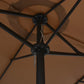Sonnenschirm mit Aluminium-Mast 460x270 cm Taupe