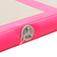 Aufblasbare Gymnastikmatte mit Pumpe 400x100x10 cm PVC Rosa