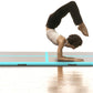 Aufblasbare Gymnastikmatte mit Pumpe 400x100x10 cm PVC Grün