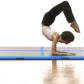 Aufblasbare Gymnastikmatte mit Pumpe 800x100x10 cm PVC Blau