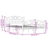 Bettgestell Schwarz Stahl 120x200 cm