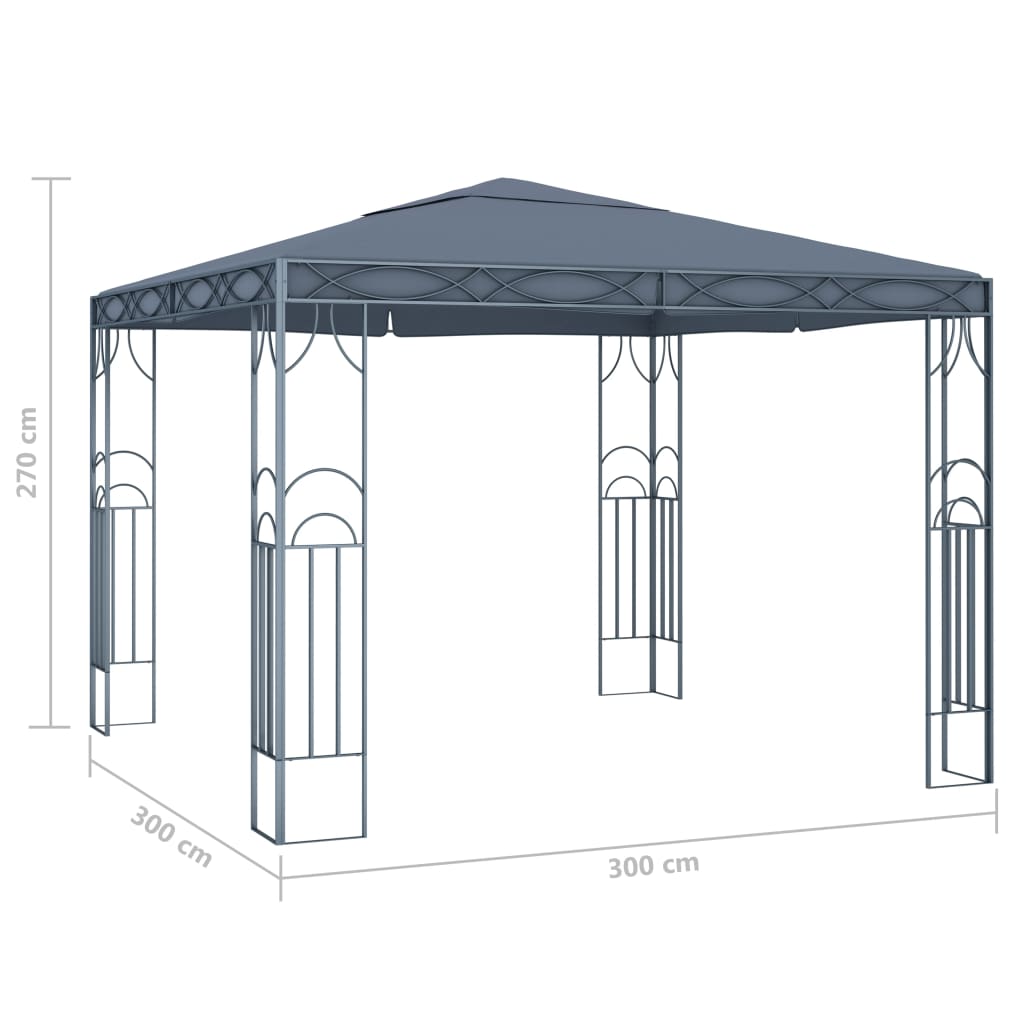 Pavillon 300 x 300 cm Anthrazit