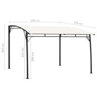 Garten-Sonnenschutz 3x3x2,55 m Cremeweiß