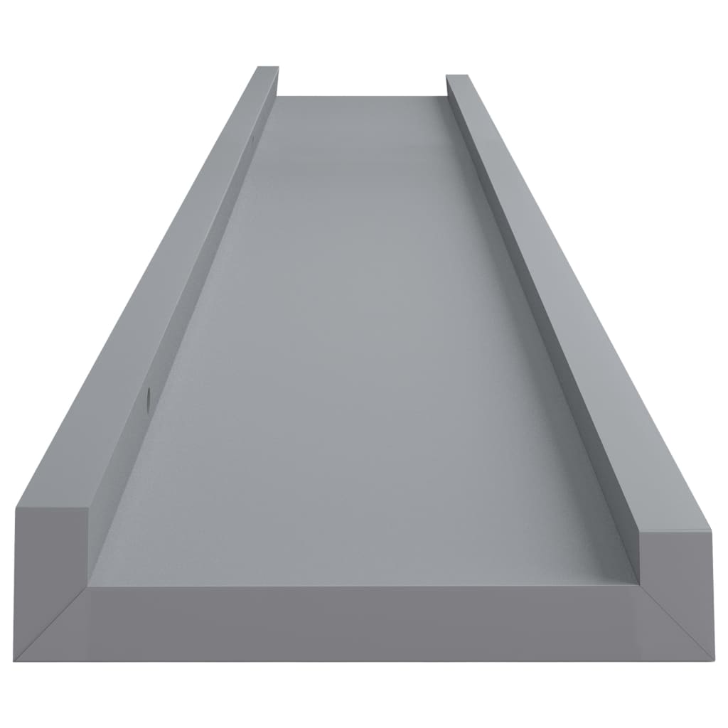 Bilderleisten 2 Stk. Grau 80x9x3 cm MDF