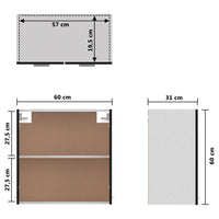 Hängeschrank Schwarz 60x31x60 cm Holzwerkstoff