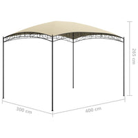 Pavillon 3x4x2,65 m Creme 180 g/m²