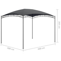 Pavillon 3x4x2,65 m Anthrazit 180 g/m²