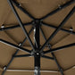 Sonnenschirm mit Aluminium-Mast 3-lagig Taupe 2 m