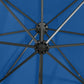 Ampelschirm mit Mast und LED-Leuchten Azurblau 250 cm