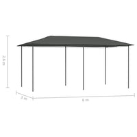 Pavillon 2,98x5,3x2,59 m Grau 160 g/m²