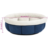 Hundebett 59x59x24 cm Blau