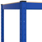Arbeitstisch mit 5 Ablagen Blau Stahl & Holzwerkstoff