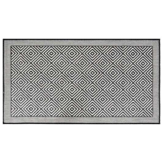 Outdoor-Teppich Grau und Weiß 80x150 cm