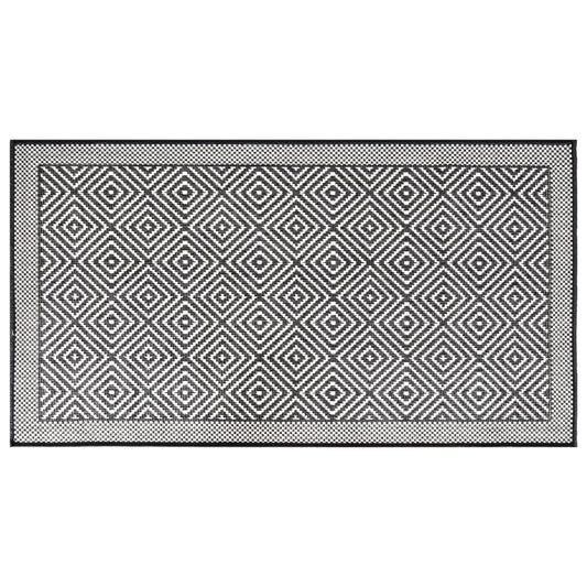 Outdoor-Teppich Grau und Weiß 100x200 cm