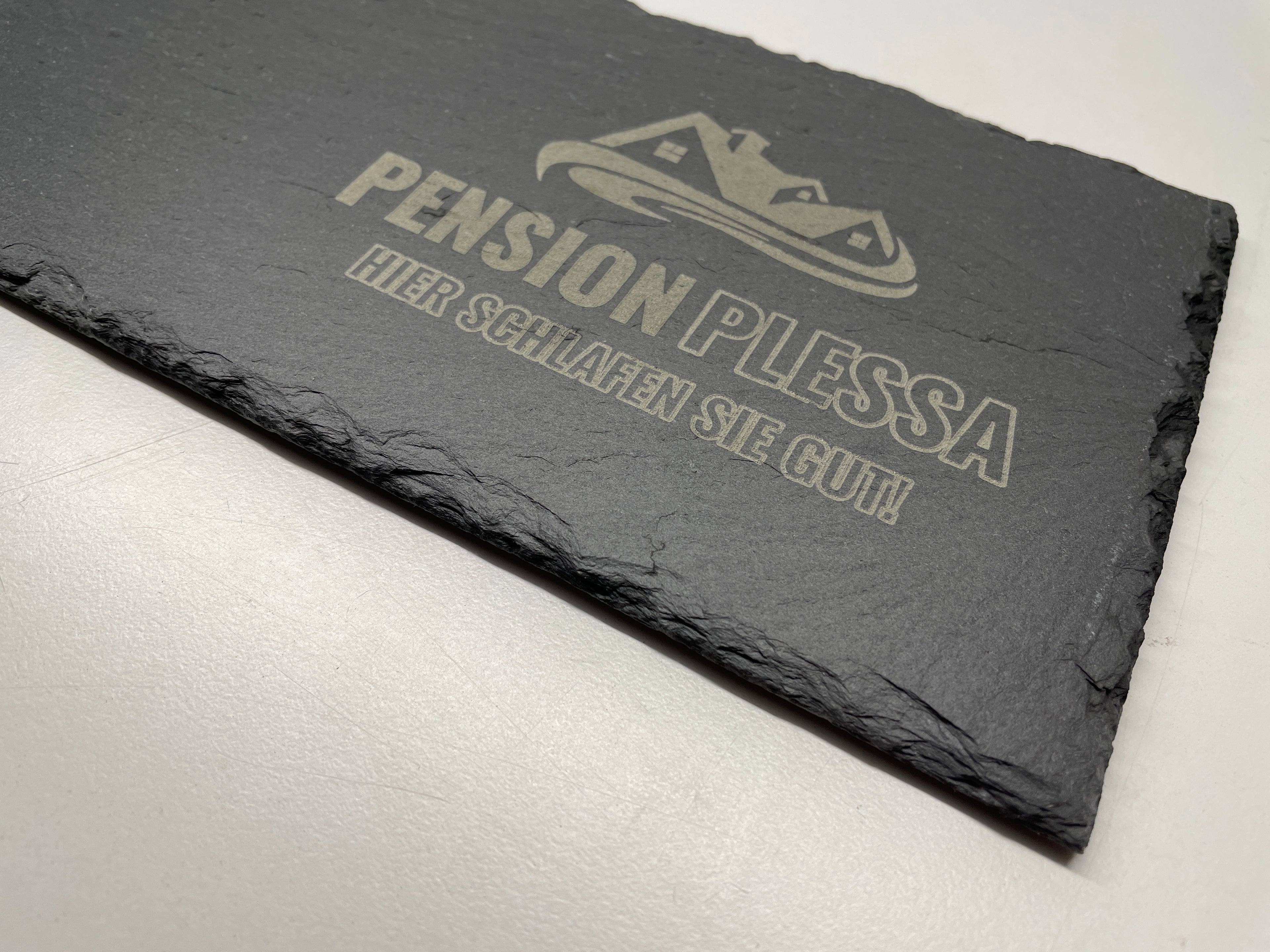 Rectangular slate slab, 38 x 13 cm