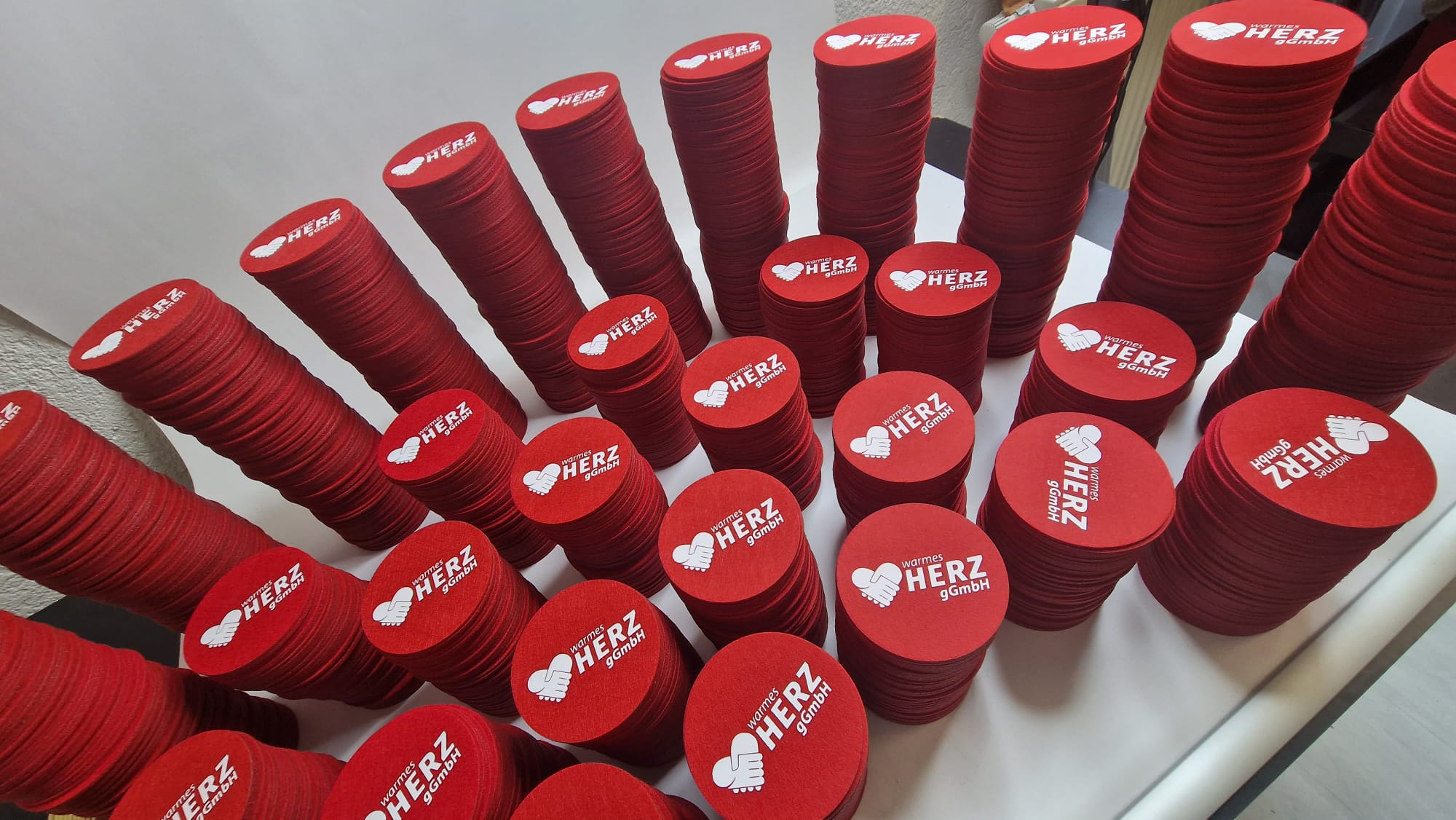 Untersetzer aus Filz mit deinem individuellem  Logo