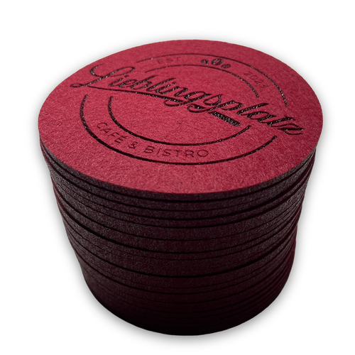 Felt coasters with your individual logo
